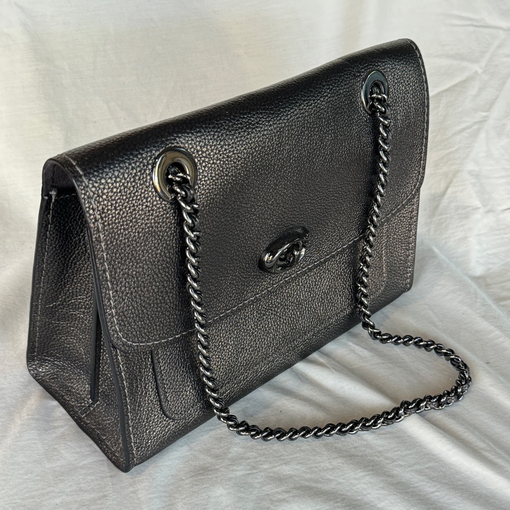 Silver Coach Parker shoulder bag